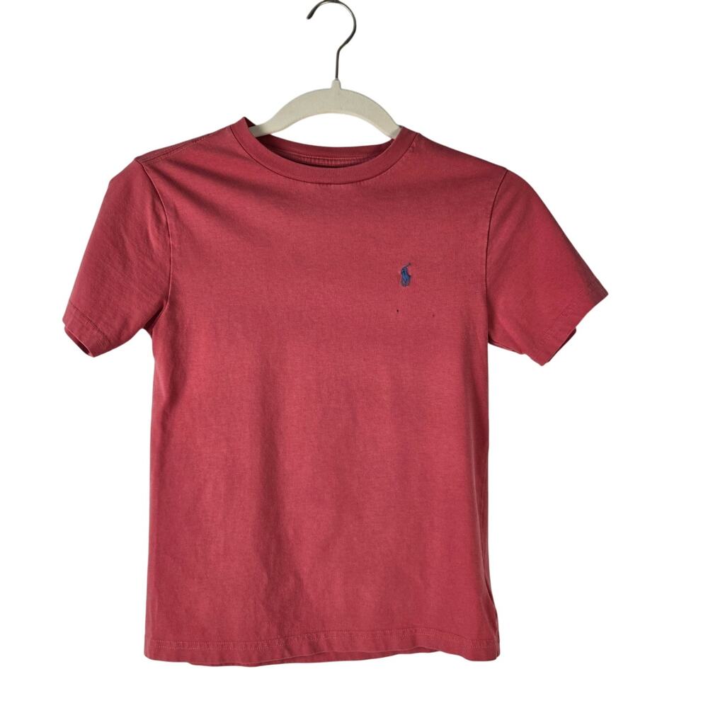 Polo Ralph Lauren Short Sleeve Soft Coral Preppy Cotton Top Kids Size S (8)